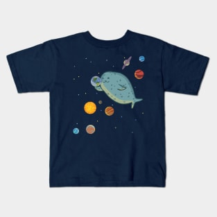 Space Seal Booping the Earth Kids T-Shirt